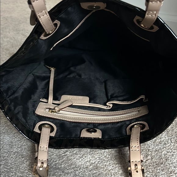 Michael Kors Black and Tan Monogram Tote - like new condition hardly used - Picture 3 of 4